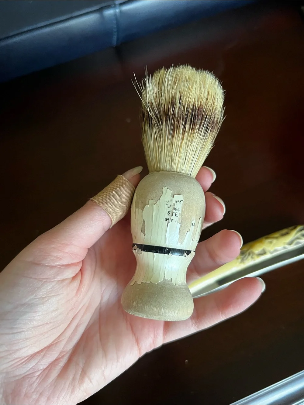 Antique Vintage Shaving Set with Garden of Eden Motif